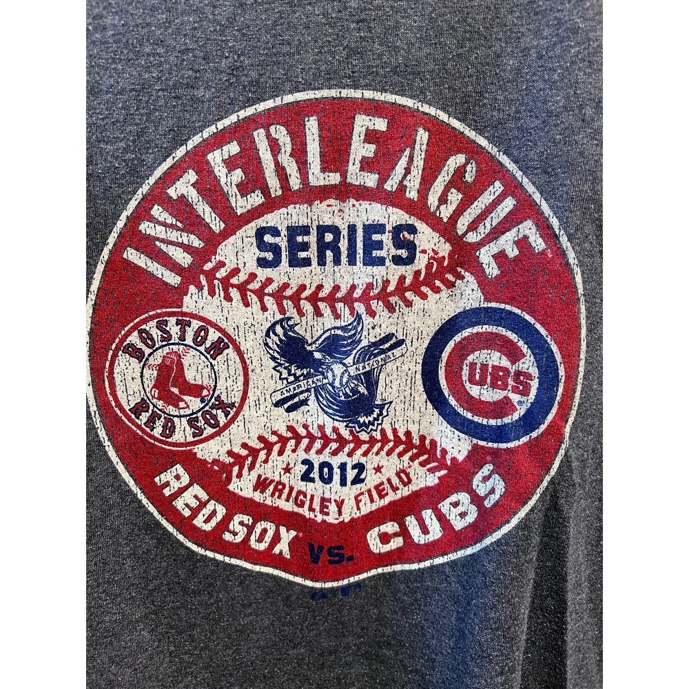 Majestic Chicago Cubs T-Shirt Interleague Series Baseball Graphic Tee Small - Picture 2 of 5